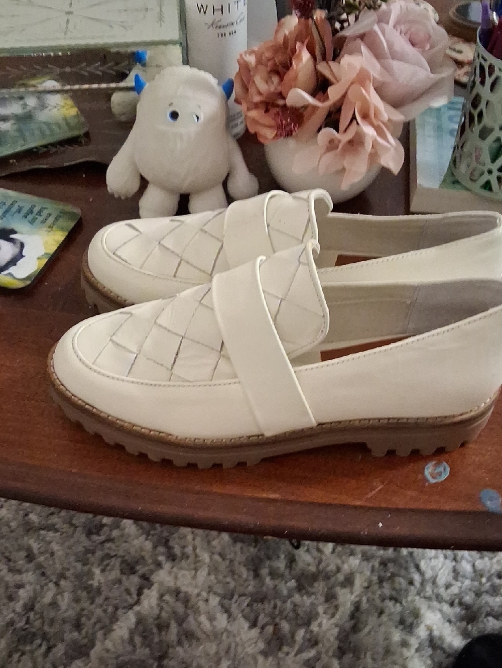 White Woven Penny Loafers for Women   Dolce Vita Size 8.5 Good Condition